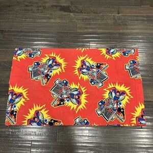 Vintage Handmade Superman Standard Pillowcase Cotton 1996 Red DC Comics